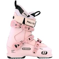 the full tilt ski boot is pink and white