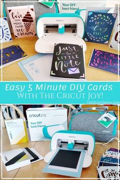 the instructions for how to make diy cards with cricut joy