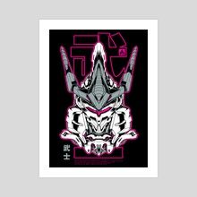 Art Prints by Adde Atrians - INPRNT Gundam Poster, Japanese Gate, Retro Helmet, Japanese Symbol, Green Ranger, Japanese Characters, Tiger Art, Poster Designs, 80s Retro