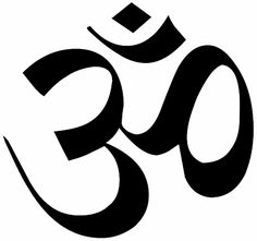 an om shan symbol on a white background