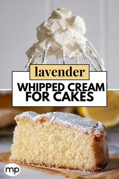 Lavender Whipped Cream. Whipped Cream Frosting For Cakes, Lavender Frosting, Whipped Cream Frosting, Cream Frosting, Lavender Flowers, 3 Ingredients, Whipped Cream, Baked Goods, Frosting