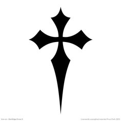 a black and white image of a cross