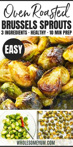 Oven Roasted Brussels Sprouts Recipe Brussels Sprouts In The Oven, Healthy Brussel Sprouts, Oven Roasted Brussels Sprouts, Brussel Sprouts Recipes Easy, Roasted Brussel Sprouts Oven, Roasted Brussels Sprouts Recipe, Cooking Brussel Sprouts, Brussel Sprout Recipes Roasted, Sprouts Recipe