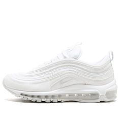 Nike Womens Air Max 97 White Pure Platinum Marathon Running Shoes/Sneakers Airmax 97 White, Air Max 90 Premium, Orange Camo, Marathon Running Shoes, Nike Air Max For Women, Air Max Women, Air Max Plus, Marathon Running, Nike Womens