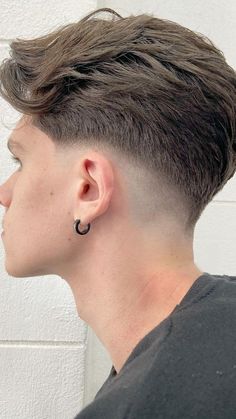 Fade Haircut Men's Long Hair, Fade Undercut Mens, Side Fade Haircut Men Medium Long, Lower Fade Haircut, Faded Haircut For Men Medium Long, Undercut Fade Mens, Mens Haircut Long On Top Short On Sides, Disconnected Undercut Men, Fade With Long Hair On Top