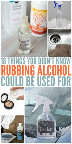 Rubbing alcohol has so many different uses. Check out these DIY, tips, tricks… Rubbing Alcohol Uses, Remove Sticky Residue, Cleaning Plan, Deep Cleaning Hacks, Easy Cleaning Hacks, Cleaning Spray, Household Cleaning Tips