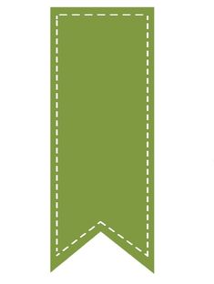 a green ribbon with white stitching on the side and an arrow in the middle