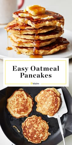 pancakes are stacked on top of each other