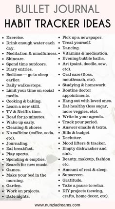 Good Habits To Start In Your 30s, What Would Make Today Great List, Morning Routine Habit Tracker, Daily Habit Tracker Ideas, Productive Journal Ideas, Habits Tracker Ideas, Things To Track In Bullet Journal, How To Start A Bullet Journal Inspiration, Goal Tracker Ideas