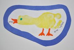 a child's drawing of a duck on paper