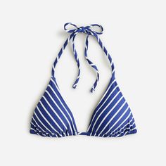 String bikini top in stripe 2024 Wishlist, Cool Girl Style, Trendy Bikinis, Beach Fits, Women Shirt Top, Cute Bathing Suits, Striped Swimsuit, Summer Swim Suits, Cute Swimsuits