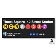 a street sign for times square 42 street station, n o r s 1237