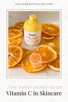 supergoop daily dose vitamin c spf 40 serum surrounded by orange slices. Wellness Inspiration, California Casual, Autumn Style