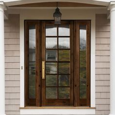 French Knotty Alder 12 Lite Clear Glass Exterior Door - Krosswood Wood Front Doors With Glass Panels, Full Glass Entry Door, Full Glass Front Door, Bright Entryway, Glass Exterior Door, Glass Exterior, Fiberglass Exterior Doors, Fiberglass Front Door, Entry Doors With Glass