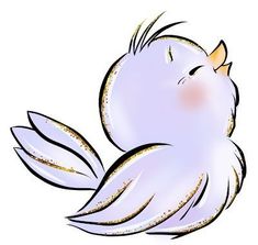 a white bird with gold feathers on it's back