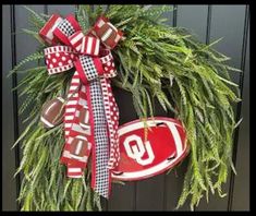 a wreath with a football on it