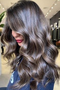 Brown Hair Color Shades, Brown To Blonde Balayage, Ash Blonde Balayage, Natural Gray Hair, Brunette Color, Hair Color Shades