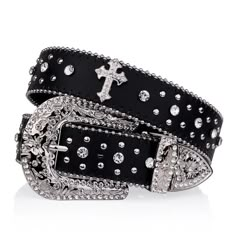 Rhinestone Western Belt Luxury Studded Belts for Men/Women Diamond Belts 3 Color Product Specification: Item Type: Cross Rhinestone Diamond Belts Packing: 1PCS Belt PaymentDelivery detailsReturnWarrantyContact us Payment 1.Based on eBay new policy,we accepts PayPal, credit card...... through eBay Management Payment.All payment methods through eBay are available. 2.All items must be paid within 7 days, or an eBay non-paying bidder alert will be filed. 3.Fees such as import duties, taxes are not included in the item price or shipping costs. These charges are the buyer's responsibility.We will try our best to reduce the risk of the custom duties.Please check with your country's customs office to determine what these additional costs will be before buying. Delivery details 1.After we receive y Y2k Belt, Cowgirl Belts, Bling Belts, Hip Hop Jeans, Looks Country, Rhinestone Cross, Rhinestone Belt, Black Cross, Western Cowgirls