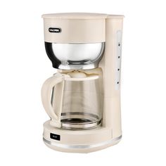 Retro 10-Cup Cream Drip Coffee Maker - Super Arbor Pour Over Coffee Maker, Best Coffee Maker, Cups Of Coffee, Retro Coffee, Brewing Process, Glass Carafe, Filter Coffee, Coffee Filters, Pour Over Coffee