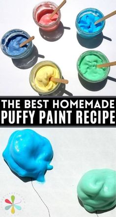 the best homemade puffy paint recipe for kids to use in their crafts and painting projects