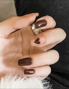 Tato Henna, Grunge Nails, Soft Nails, Brown Nails, Minimalist Nails