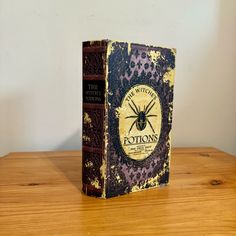 a book sitting on top of a wooden table