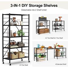 3 - in - 1 diy storage shelvings