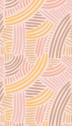 an abstract pattern in pastel pink, yellow and brown colors on a beige background