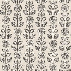 a black and white wallpaper with leaves on it