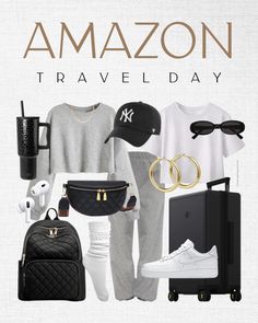 Amazon Athleisure Outfits, Cute Airport Outfit Winter, Vacation Athleisure, Fall Outfit For Women, Women Athleisure, Airport Outfit Winter, Casual Travel Outfit, Chic Travel Outfit, Comfortable Travel Outfit