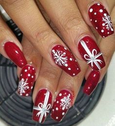 Christmas Present Nail Art, Christmas Present Nails, Art Is