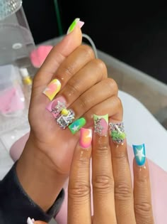 Acrylic Toes, Unique Acrylic Nails, Birthday Nails, Long Square Acrylic Nails, Acrylic Nails Coffin