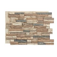 a stone wall that is made out of various types of stones and has different colors