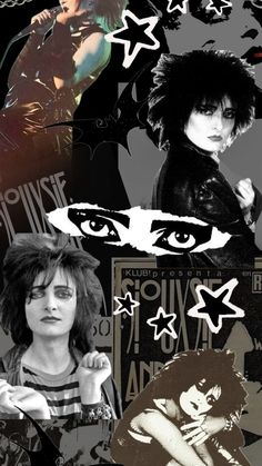 Siouxsie Sioux Wallpaper, Collage Wallpaper Music, 80s Collage, Punk Collage, Phone Background Wallpaper