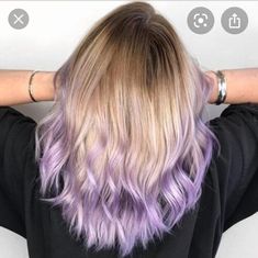 Light Purple Ombre Hair, Ombre Hair Diy, Purple Ombre Hair Color, Blonde And Purple, Purple Blonde Hair, Purple Hair Color Ombre, Pastel Purple Hair, Light Purple Hair