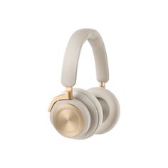 the headphones are white and gold