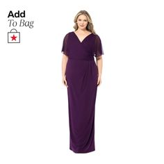 in stock Gowns With Sleeves, Flutter Sleeve, Plus Size Dresses, Plus Size Outfits, Plum, In Store, Pick Up, Buy Online, Plus Size