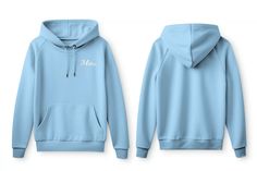 Customizable blue hoodie mockup | premium image by rawpixel.com / ton Hoodie Back, Social Media Template, Design Space