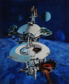 an artist's rendering of a space station