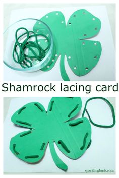 the shamrock is cut out and ready to be used as a st patrick's day card