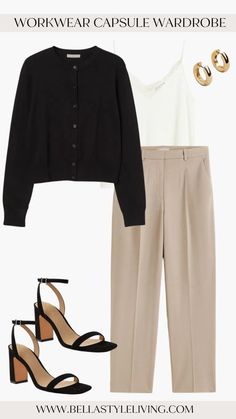 Key Workwear Essentials: Business Casual Capsule Wardrobe Business Casual Capsule Wardrobe, Business Casual Capsule, Casual Capsule Wardrobe, Outfit Ideas 2023, Mode Ab 50, Workwear Capsule Wardrobe, Workwear Capsule, Mode Tips, Capsule Wardrobe Work