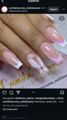 Bella Nails, Classy Acrylic Nails, Fingers Design, Nail Designs Glitter, I Love Nails, Love Nails, Acrylic Nail Designs, Nail Manicure, Simple Nails