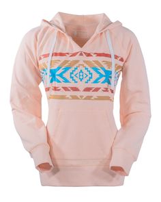 You are sure to be pretty in pink in our new Nevah Hoodie. This lightweight hoodie is perfect for spring layering. Features include a v neck opening, a custom graphic on the front, and a front pocket. Plus it's made from 100% cotton! Peach Hoodie, Aztec Shirt, Cowgirl Outfit, Western Clothing, Aztec Design, Aztec Designs, Cowgirl Outfits, Cowboy Cowgirl