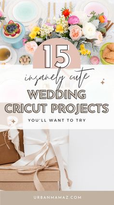 Cricut Wedding Ideas Wedding Things With Cricut, Silhouette Wedding Projects, Idee Deco Mariage Cricut, Cricut Projects Beginner Wedding, Cricut Favor Ideas, Wedding Decor Using Cricut