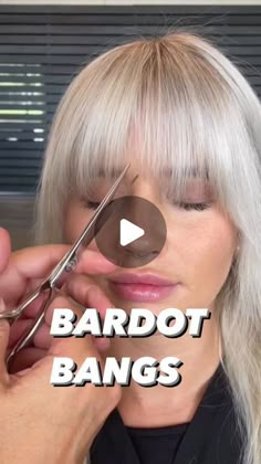 Brigitte Bardot Style Hairstyles, Brigitte Bardot Inspired Wedding Hair, How To Trim Fringe Bangs, Sleeping With Bangs, How To Cut Perfect Bangs, Blonde Hair Fringe Bangs, Bridget Bardot Haircut, Bardot Bangs Long Hair, Diy Bangs Cut