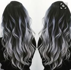 Grey Ombre Hair, Colored Curly Hair, Balayage Hair Blonde, Trendy Hair Color, Ombre Hair Color, Grey Hair Color, Hair Tutorials, Winter 2022, Long Curly Hair