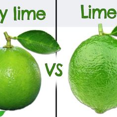 two limes side by side with the same green color