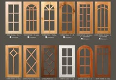 the different types and sizes of doors