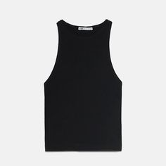 Zara Halter Yaka T-Shirt. New With Tag, Never Worn. 96% Cotton, 4% Elastane #Tds433m Black Crew Neck Tank Top For Summer, Casual Fitted Sleeveless T-shirt, Black Everyday Summer Tops, Black Summer Tops For Everyday, Fitted Black Tank Top T-shirt, Trendy Black Crew Neck Tank Top, Chic Black Crew Neck Tank Top, Chic Black Sleeveless T-shirt, Chic Zara T-shirt With Crew Neck