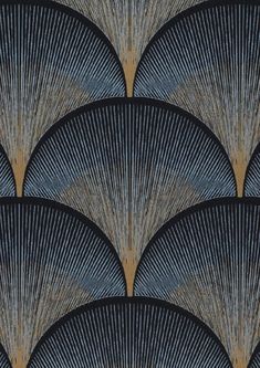 an art deco wallpaper pattern with fan like shapes